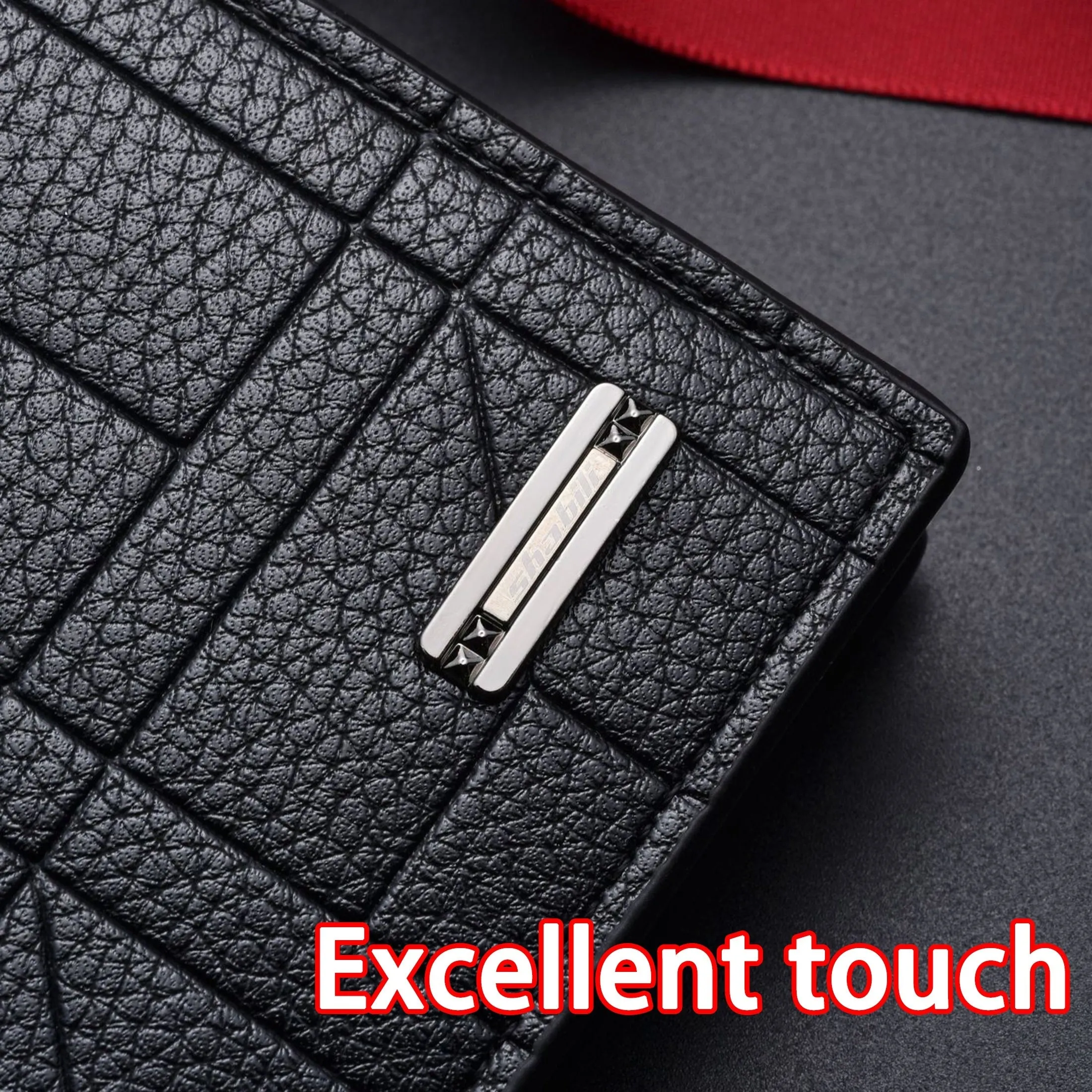 1PC Large Capacity Mens Crocodile Pattern PU Leather Wallet - Multi-Card Slot, Business Style, Non-Braided, Solid Color, Ideal Gift for Men