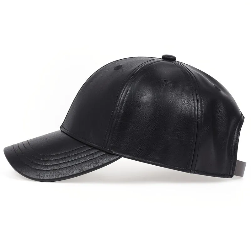 1pc Stylish Men's PU Leather Baseball Cap, Ideal Gift Choice for Any Occasion