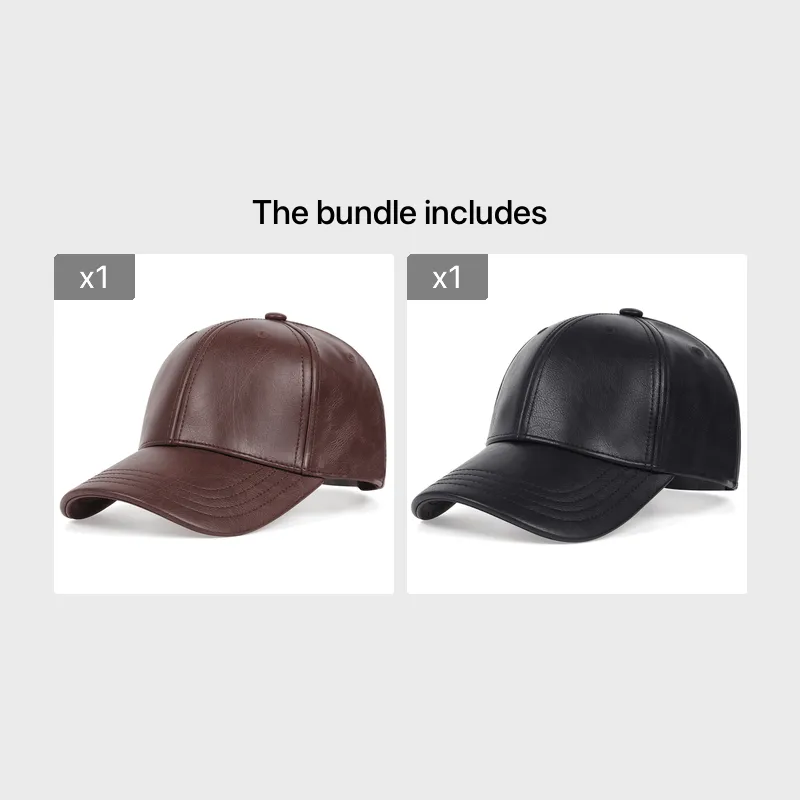 1pc Stylish Men's PU Leather Baseball Cap, Ideal Gift Choice for Any Occasion