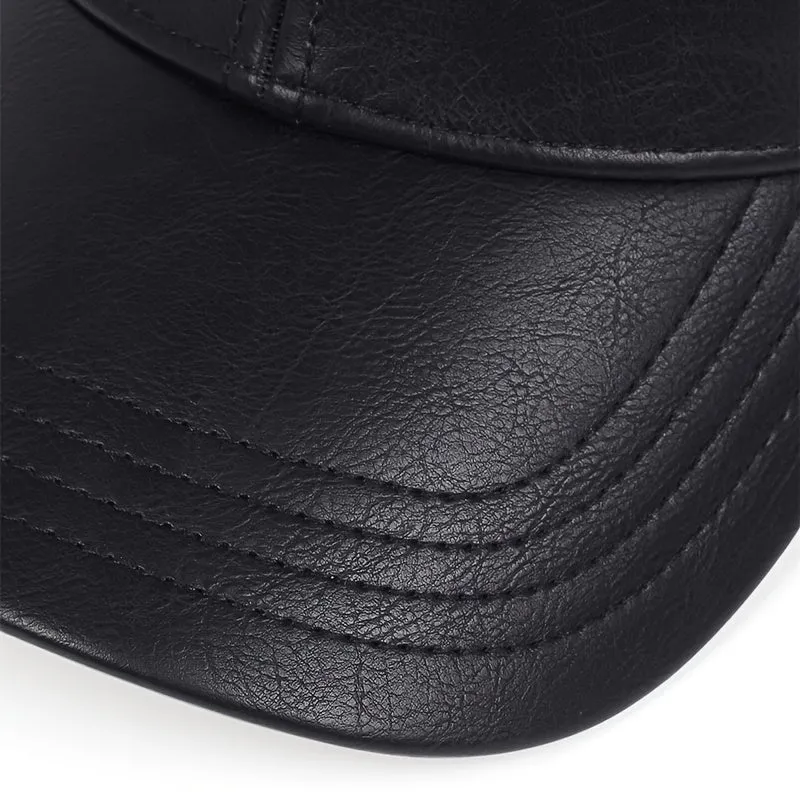 1pc Stylish Men's PU Leather Baseball Cap, Ideal Gift Choice for Any Occasion