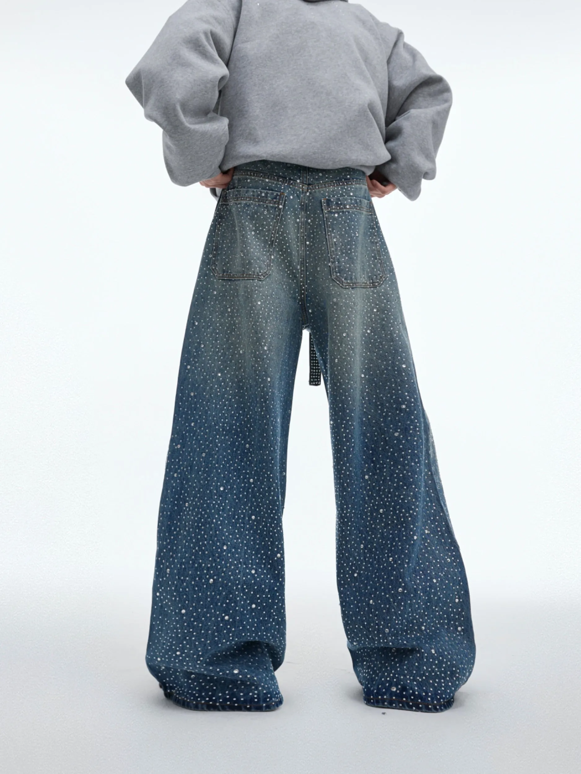 【24s Sep.】Gypsophila Hot Diamond Belt Jeans