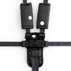 3 Piece Harness Cover Set - Charcoal/Silver Spots