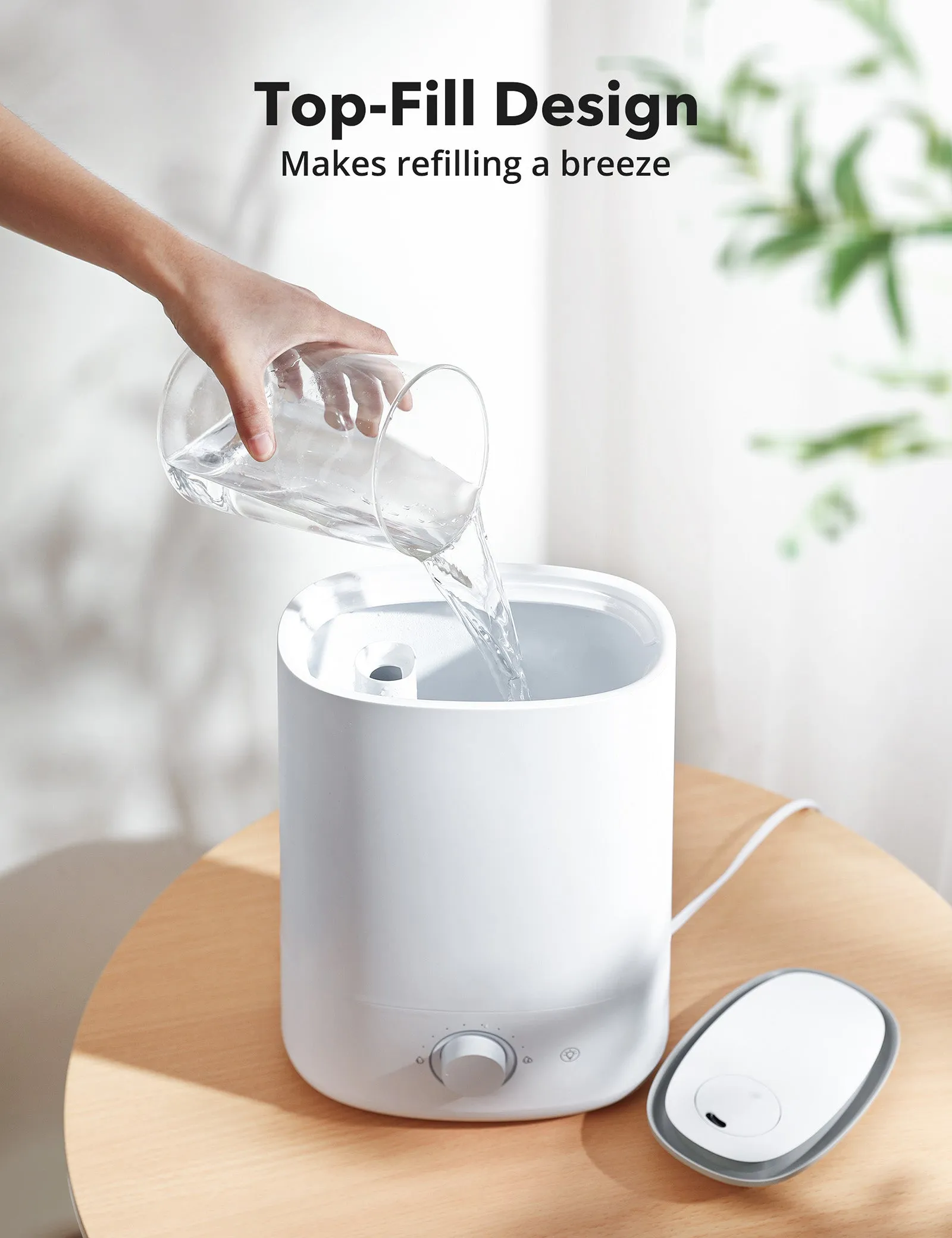 4.5L Top Fill Humidifier 048, Cool Mist Large Capacity Ultrasonic Humidifier