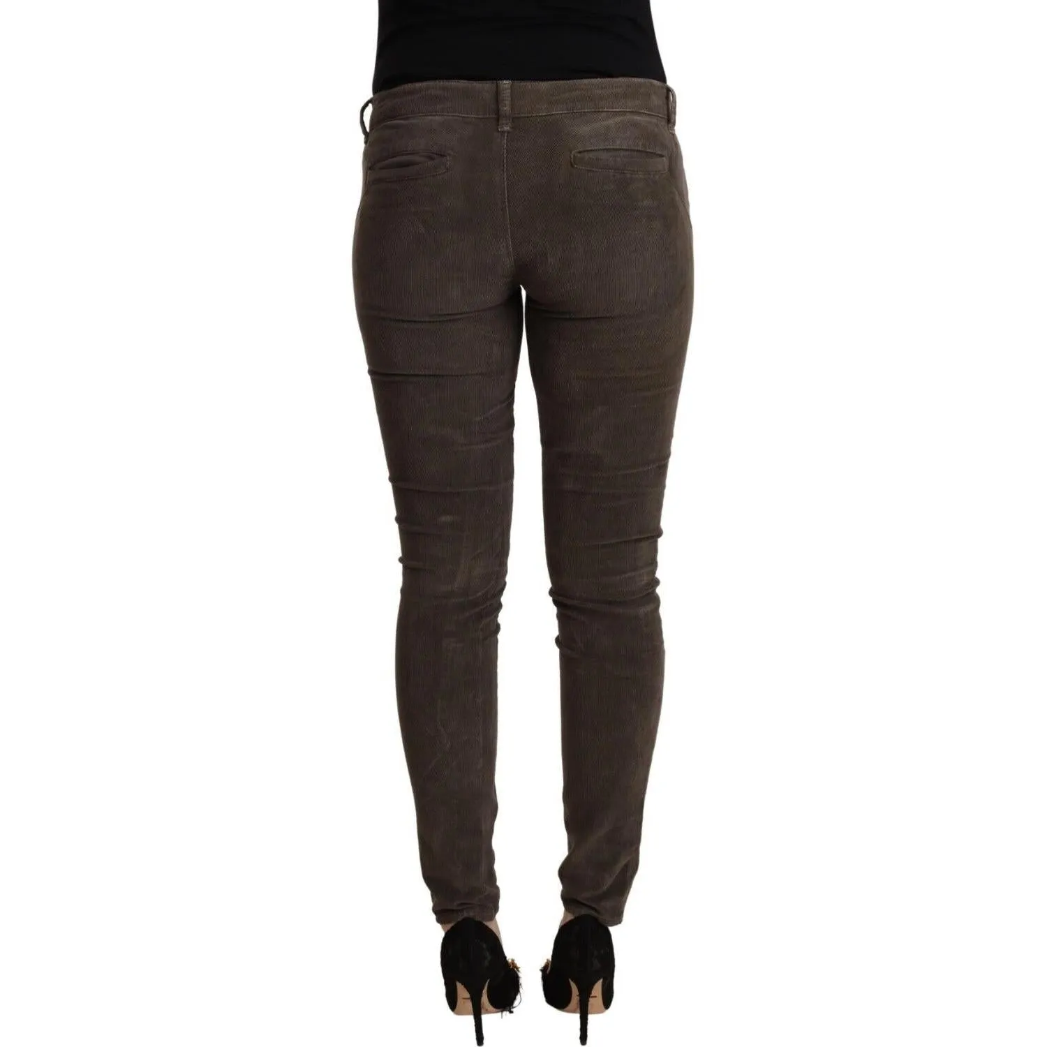 Acht Chic Slim Fit Brown Skinny Jeans