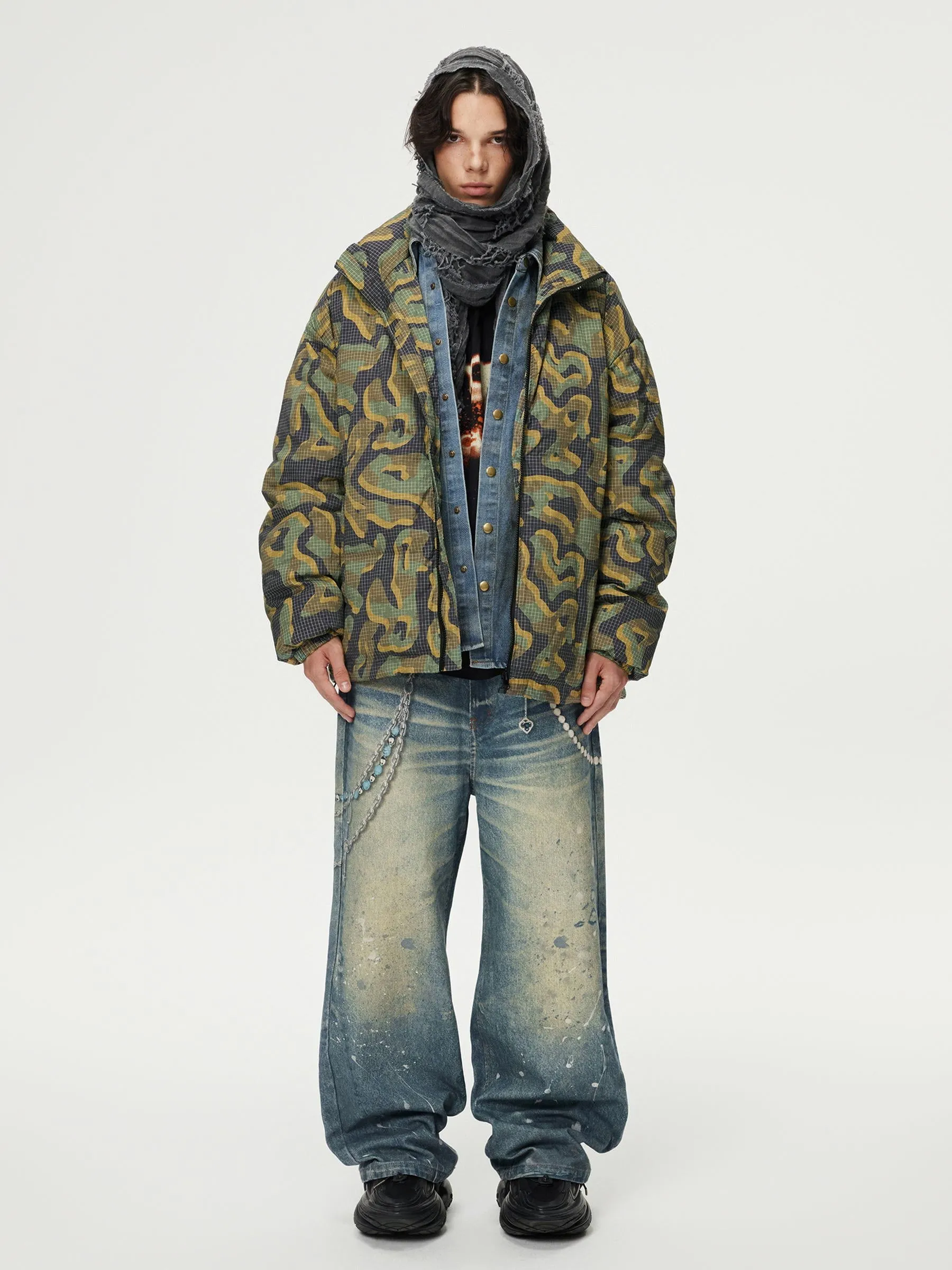 Aelfric Eden Plaid Camouflage Coat