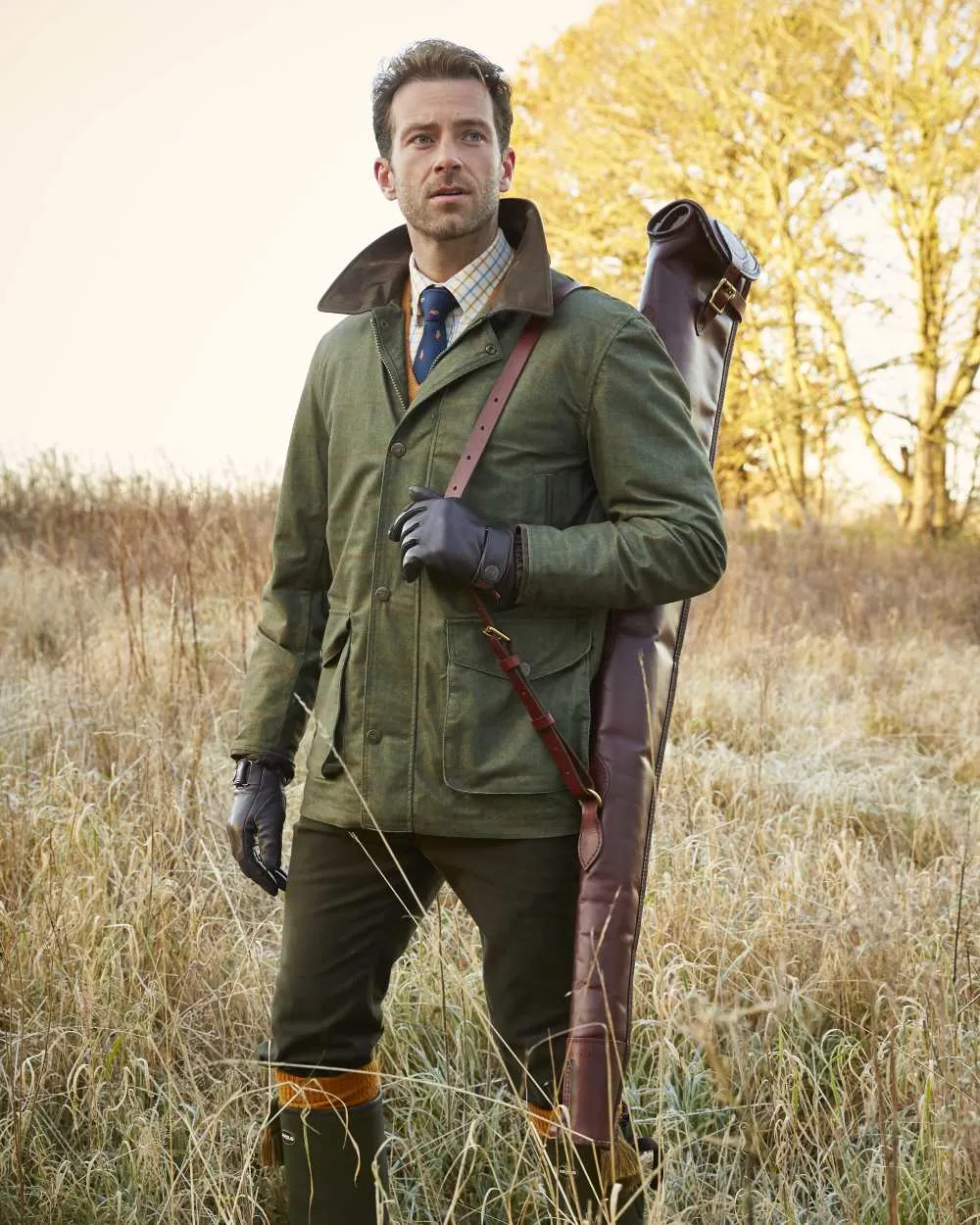 Alan Paine Didsmere Mens Technical Tweed Coat