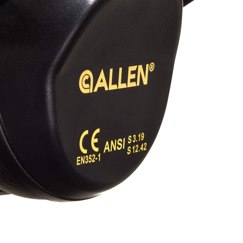 Allen Reaction Lo-Profile Earmuffs, 26 dB NRR, Black