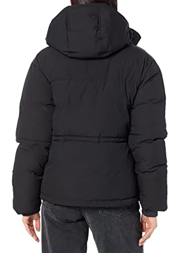 Amazon Essentials Women's Short Waisted Puffer Jacket (Available in Plus Size), Black, Medium