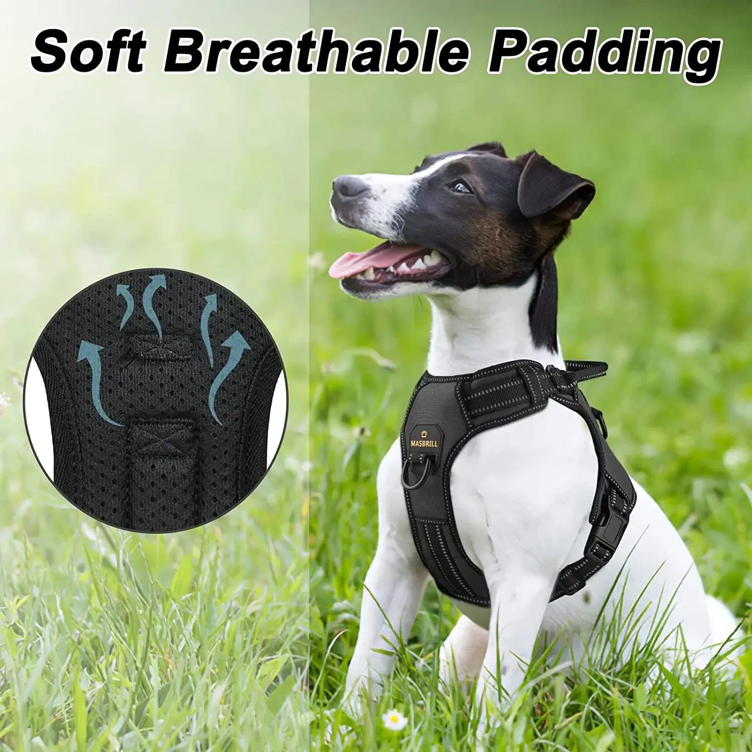 Anniepaw No Pull Dog Harness: Breathable Reflective for Outdoor Training Small to Large Dogs