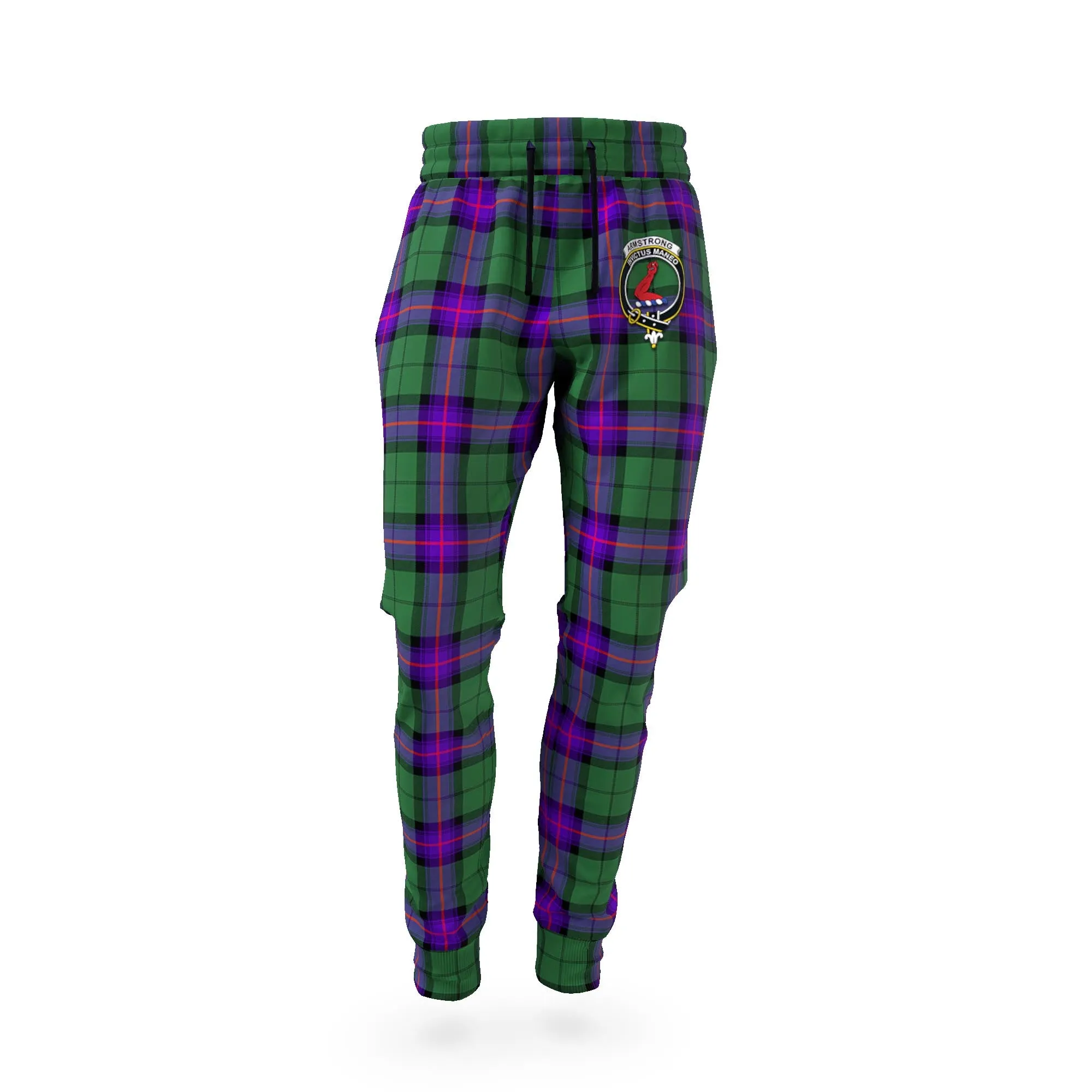 Armstrong Modern Tartan Joggers Pants with Family Crest