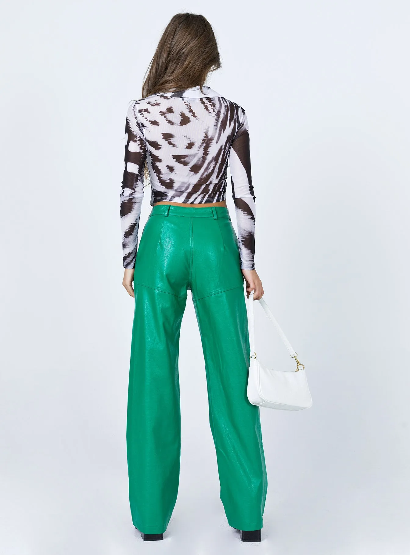 Ashlea PU Pants Green