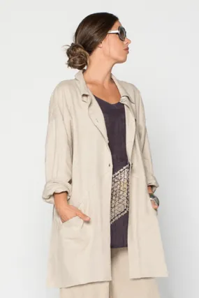 Back Pocket Jacket in Natural Roma