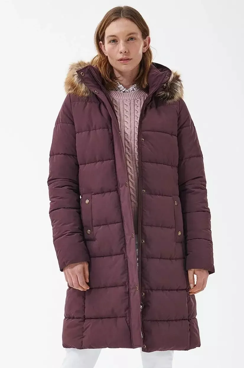 Barbour Grayling Ladies Quilted jacket with hood in Black Cherry LQU1641PU51