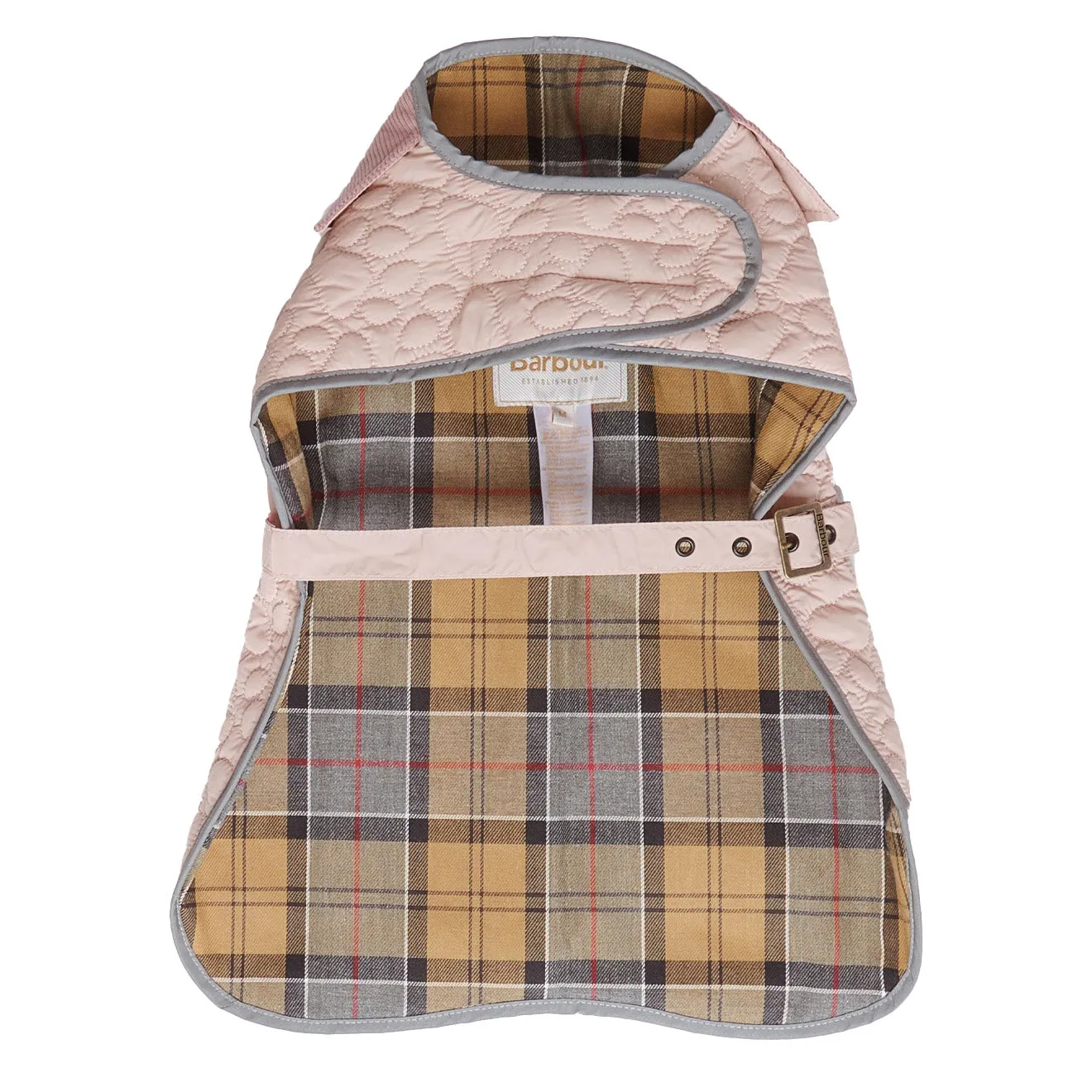 Barbour Paw-Quilted Dog Coat in Rose Pink