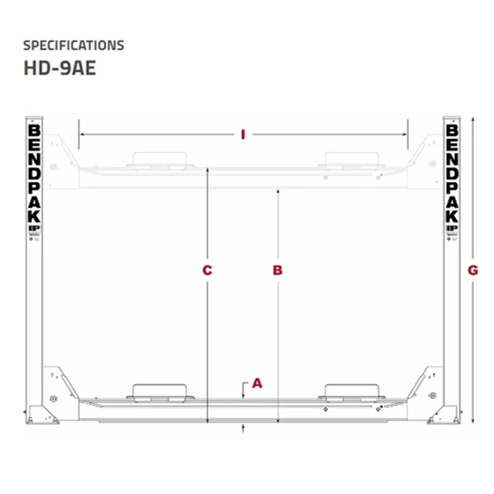 BendPak HD-9AE 9,000-lb. Capacity / Alignment Lift / Includes Turnplates and Slip Plates