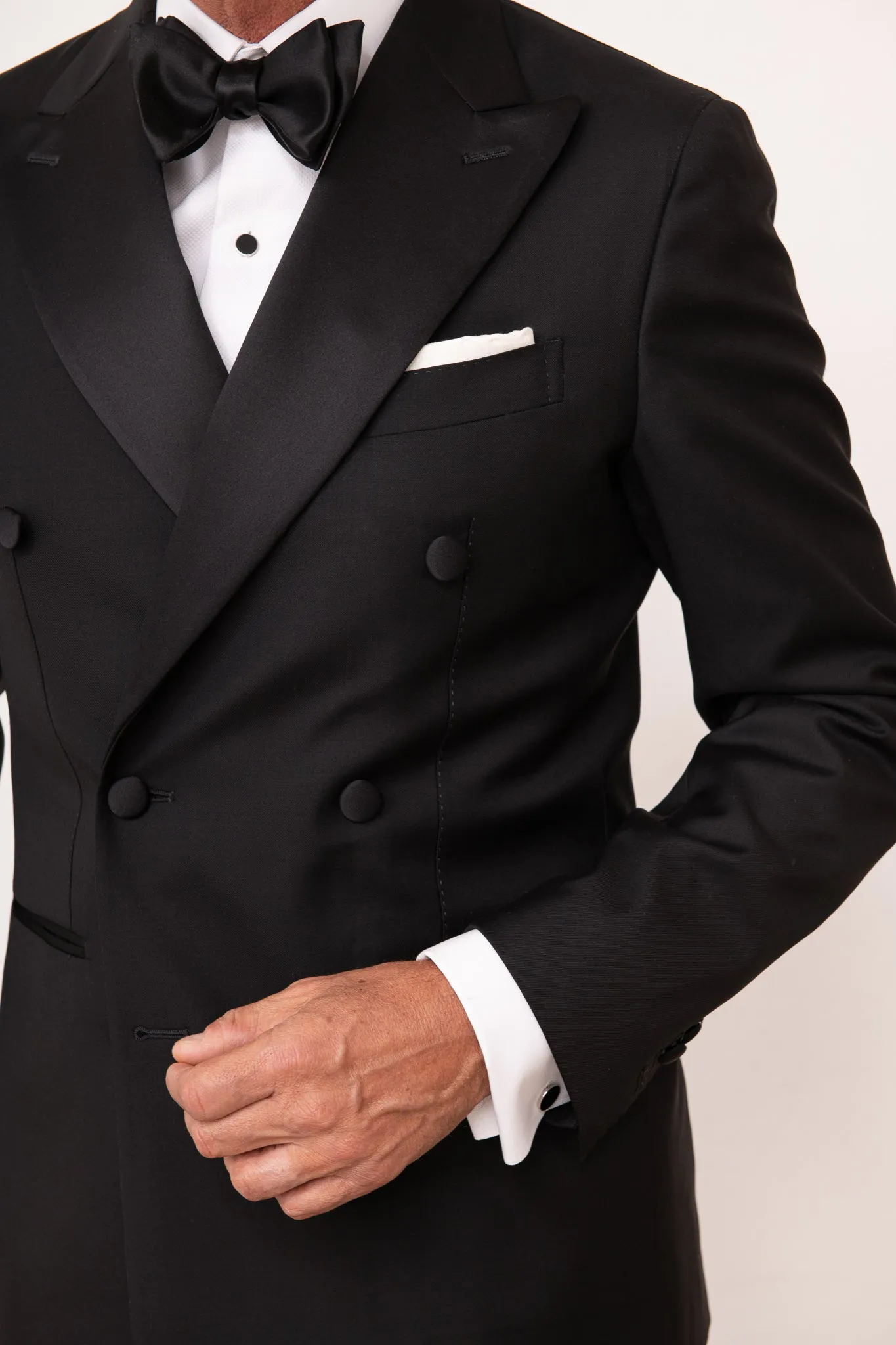 Black double breasted tuxedo - Made in Italy