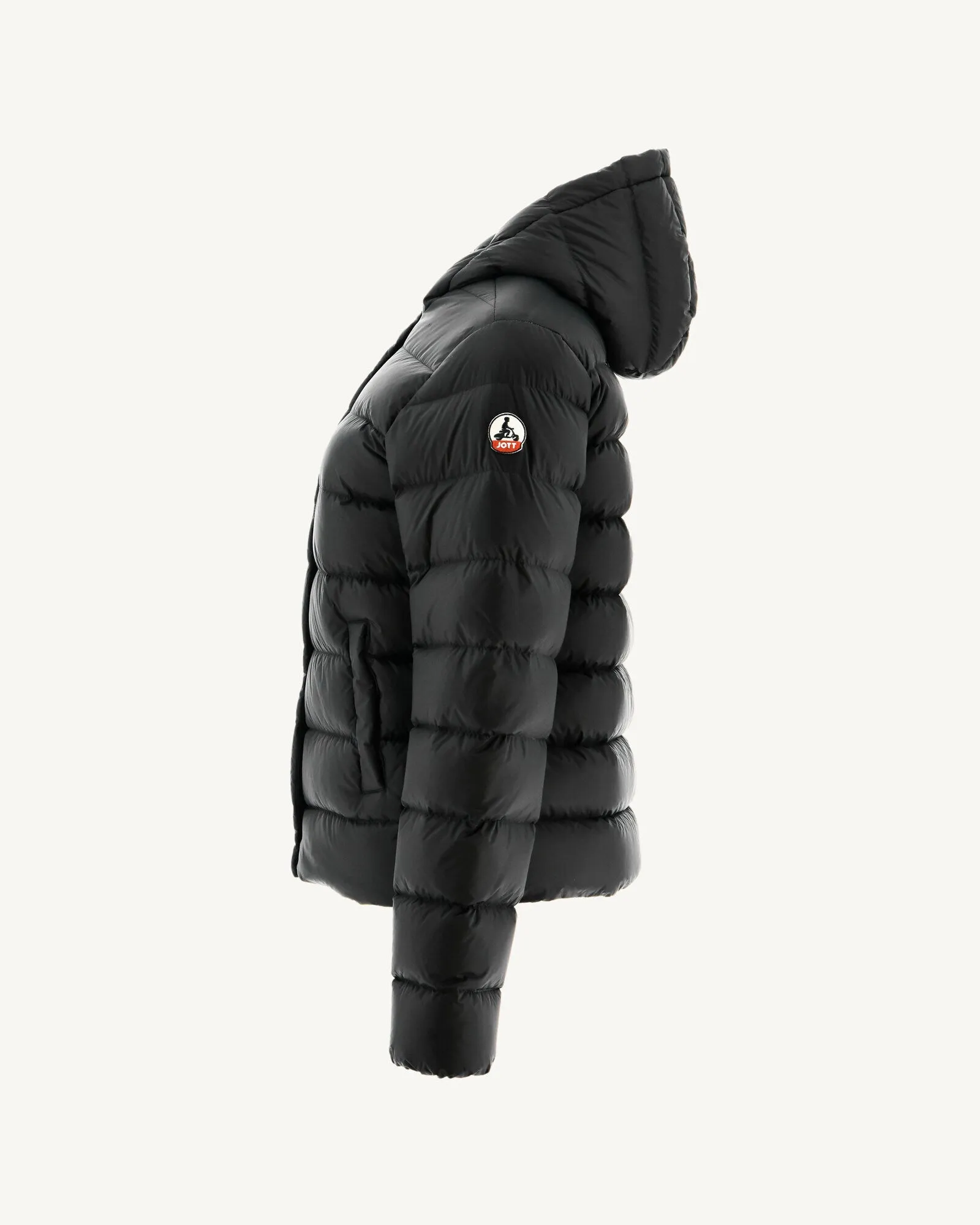 Black Jane straight hooded puffer jacket