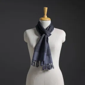 Blue - Kumaun Handwoven Pure Merino Wool Scarf 213