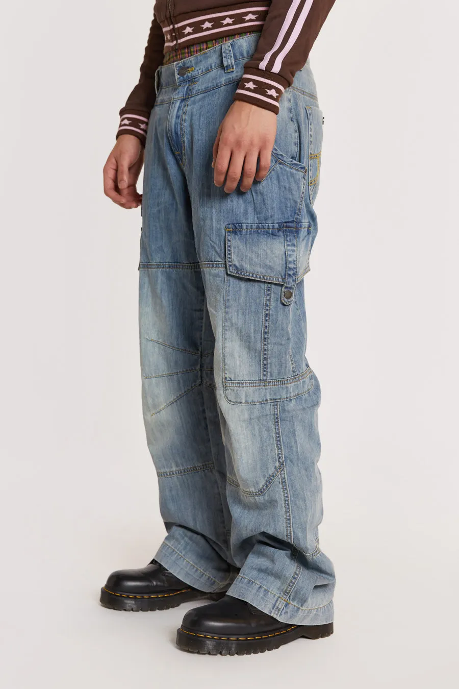 Blue Millennium Cargo Jeans