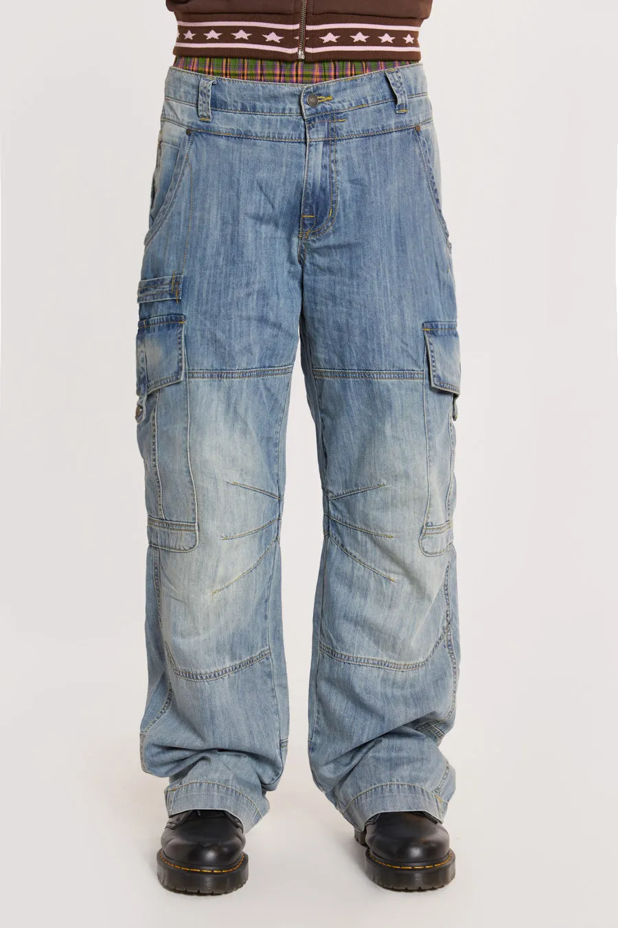 Blue Millennium Cargo Jeans