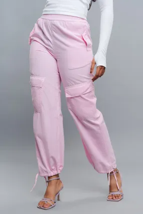 Blush Cargo Joggers