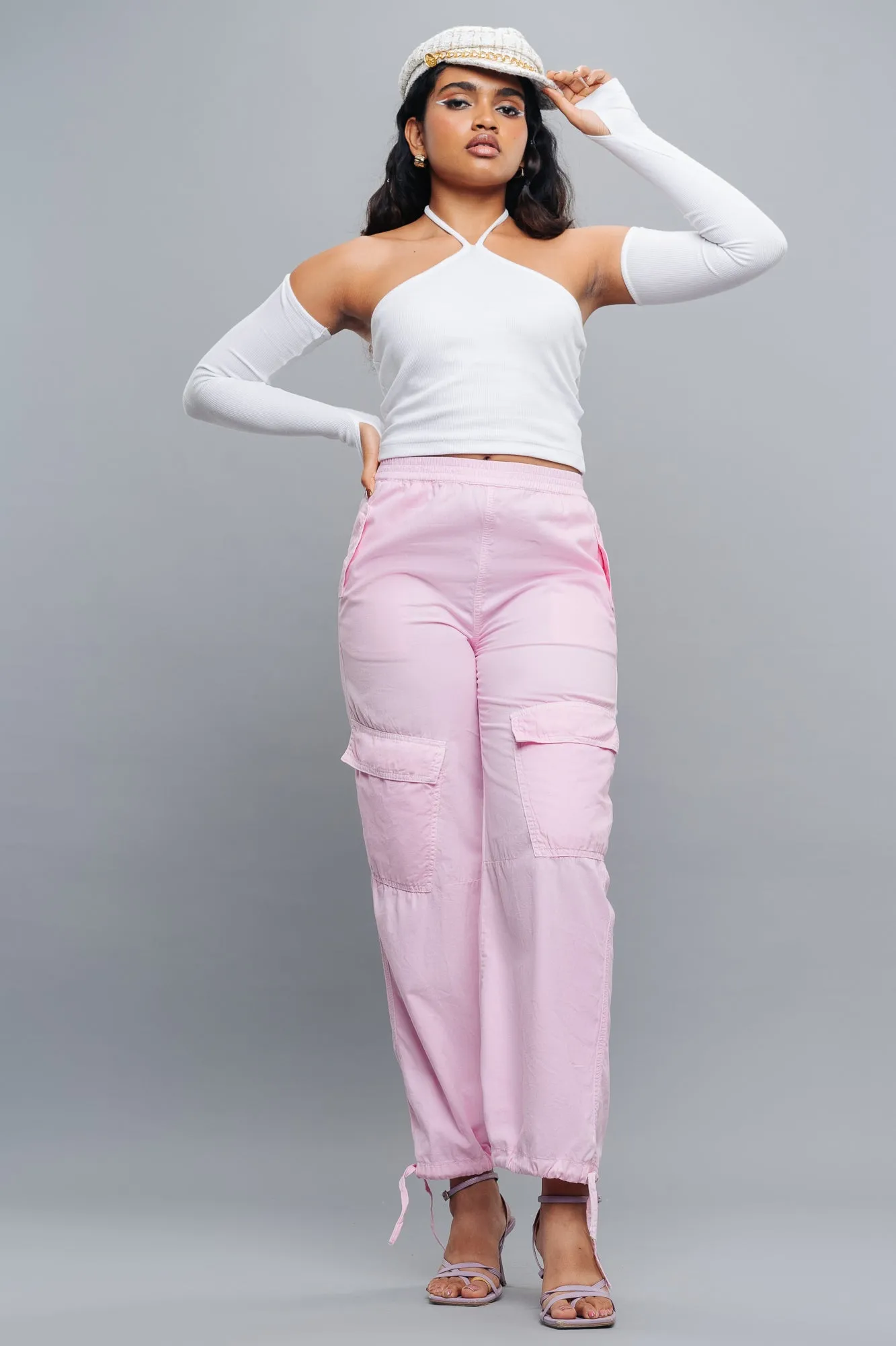 Blush Cargo Joggers