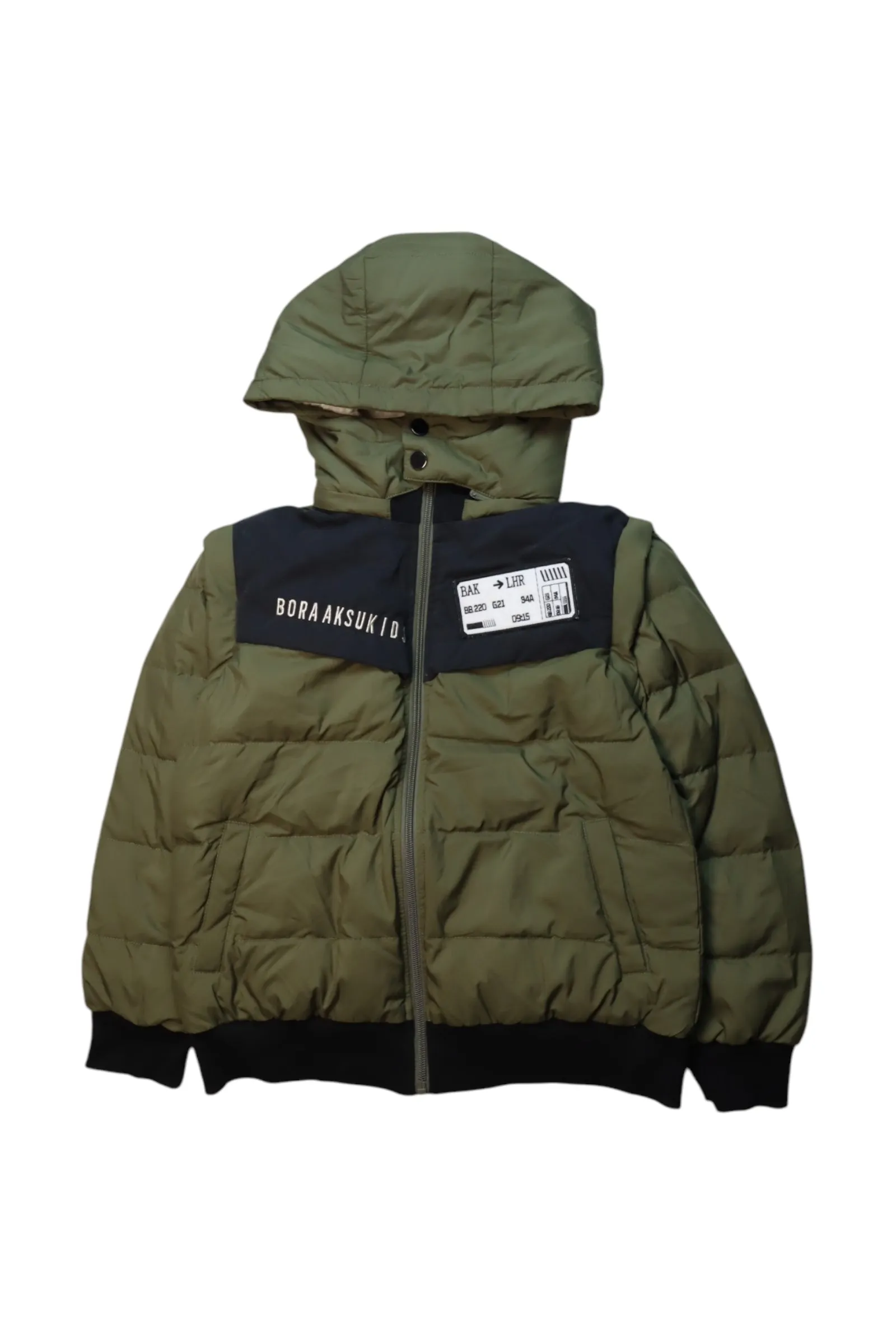 Bora Aksu Quilted Hooded Jacket - Size 8Y