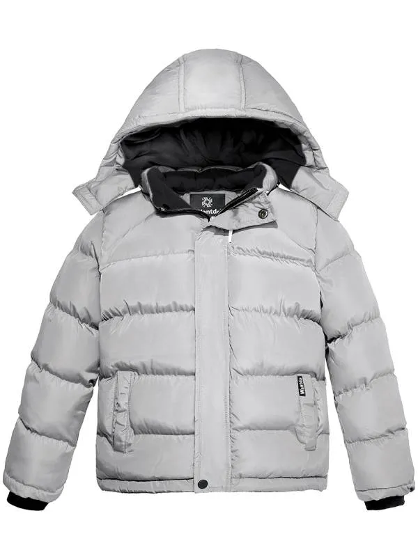 Boys Padded Winter Coat Thicken Warm Jacket With Detachable Hood