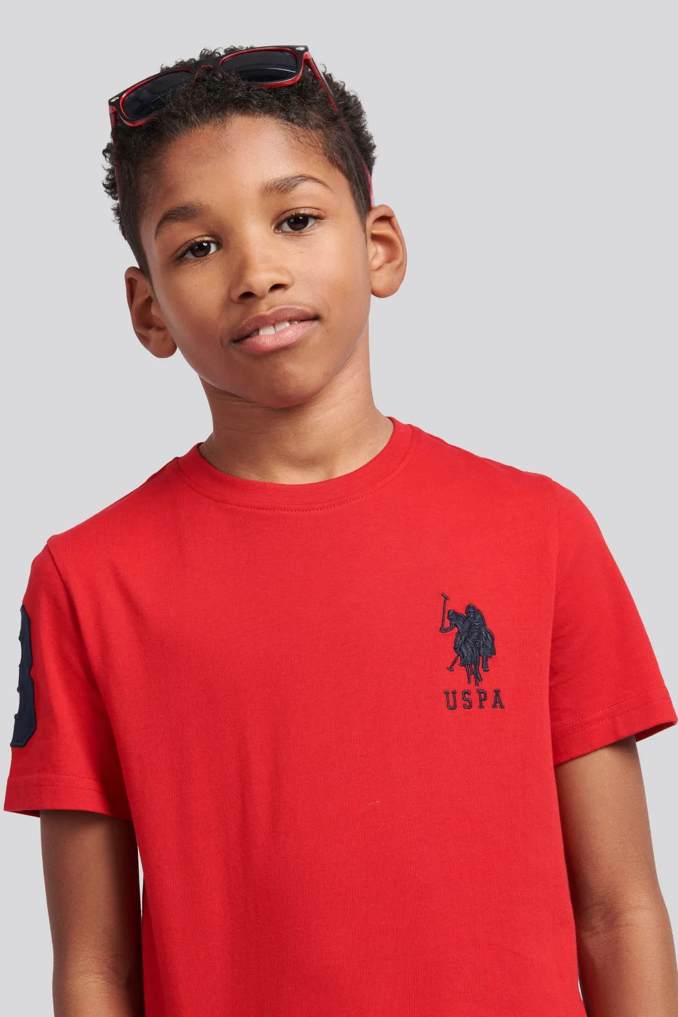 Boys Player 3 T-Shirt in Haute Red