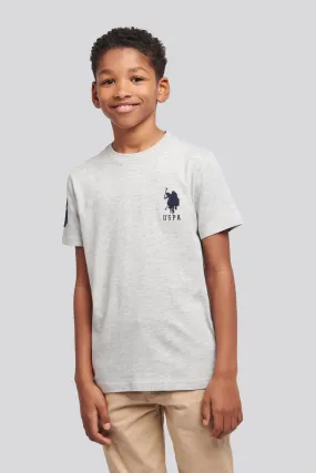 Boys Player 3 T-Shirt in Mid Grey Marl