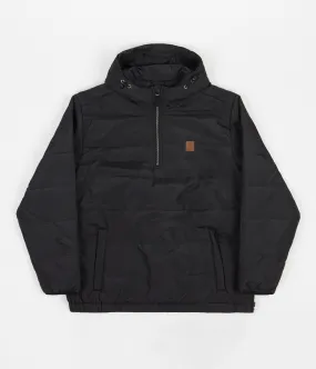 Brixton Cass 1/2 Zip Hooded Puffer Jacket - Black