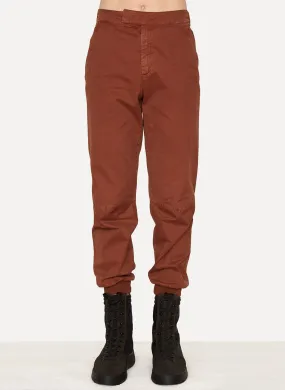 Burnt Sienna Cotton Moto Jogger