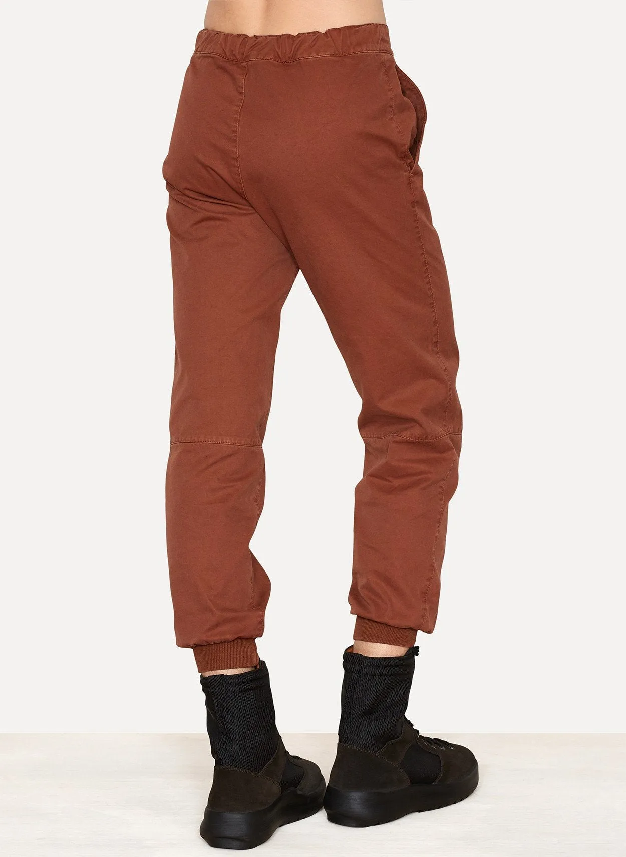 Burnt Sienna Cotton Moto Jogger