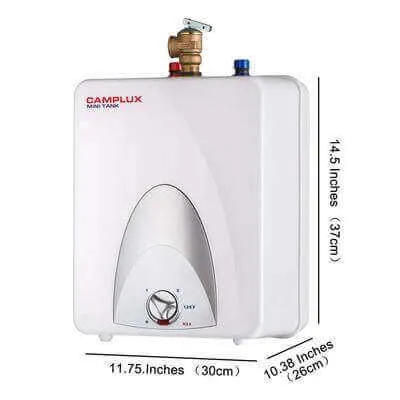 Camplux 2.5-Gallon Mini Tank Electric Water Heater - White