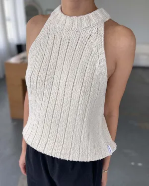 Claire Cotton Sweater Tank - Naturel