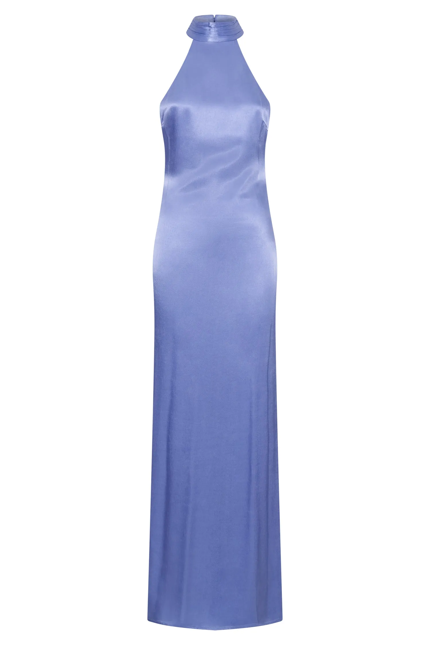 Claire Satin Drape Back Maxi Dress - Lavender