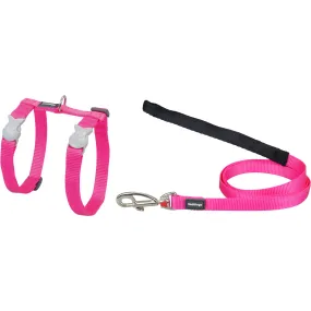 Classic Hot Pink Cat Harness & Lead Combo