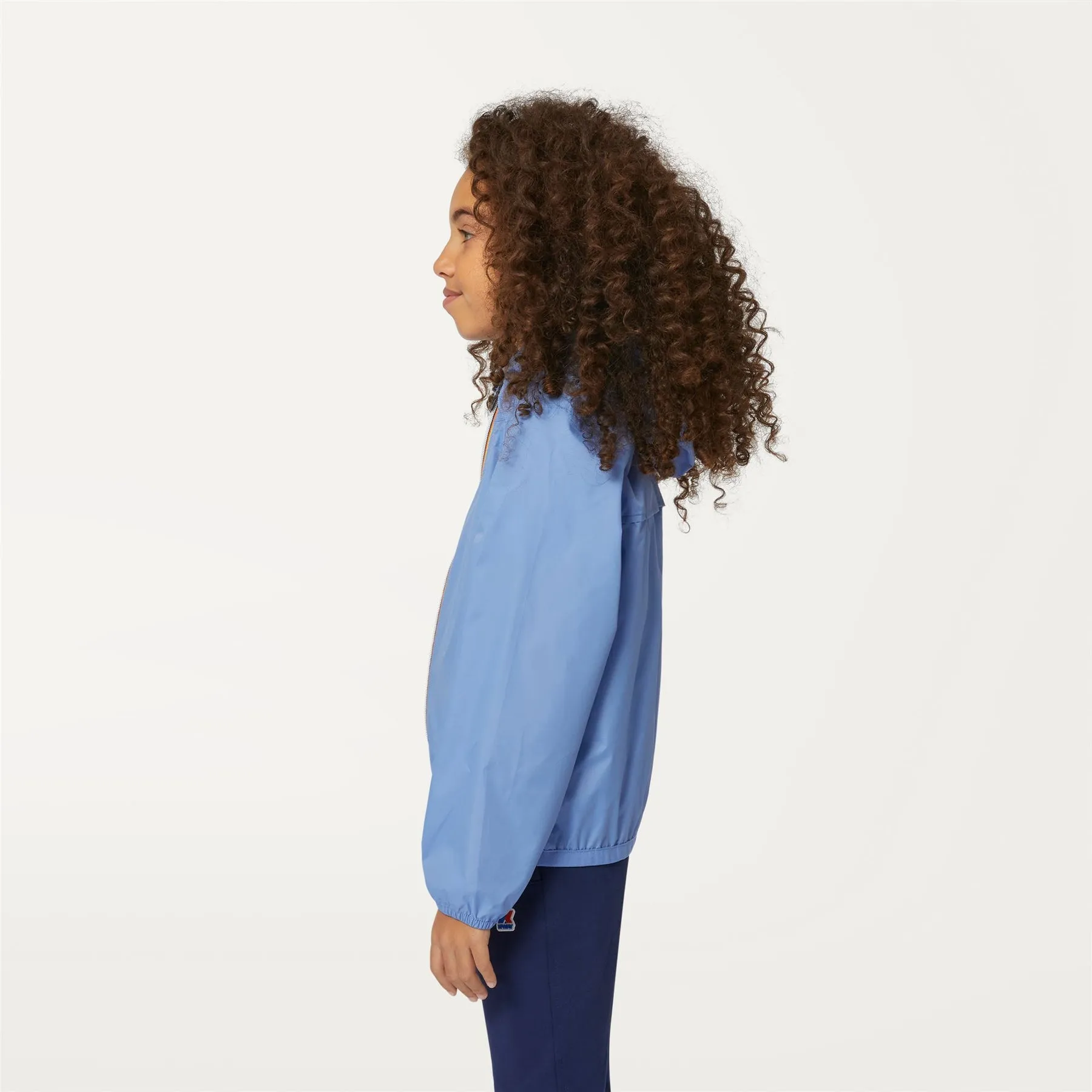 Claude - Kids Packable Full Zip Waterproof Rain Jacket in AZURE DK