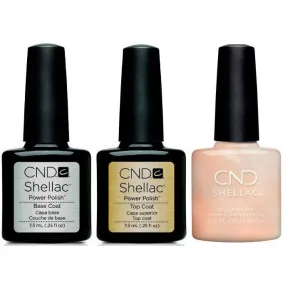 CND - Shellac Combo - Base, Top & Lovely Quartz