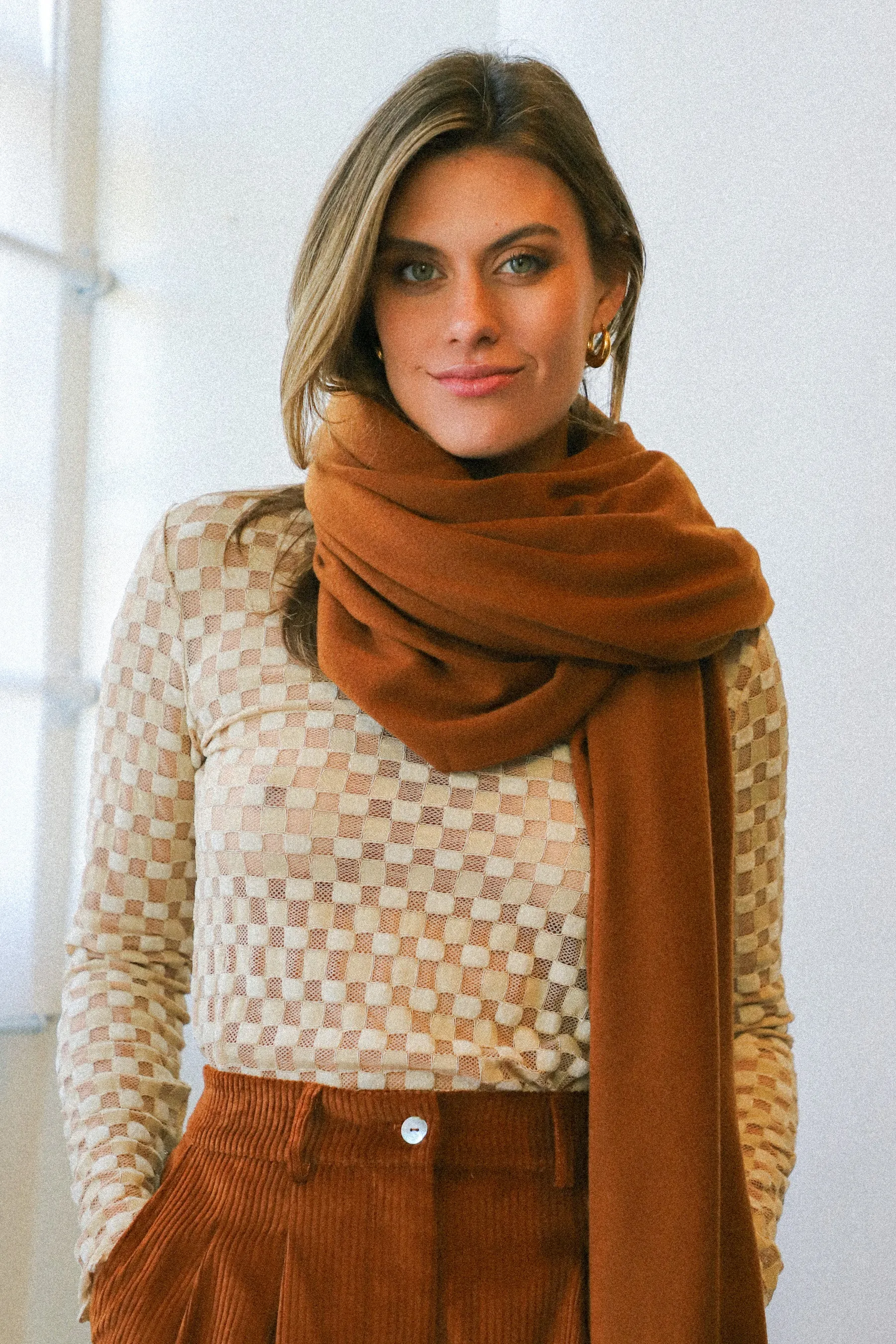 Cocoa Sweater Blanket Scarf