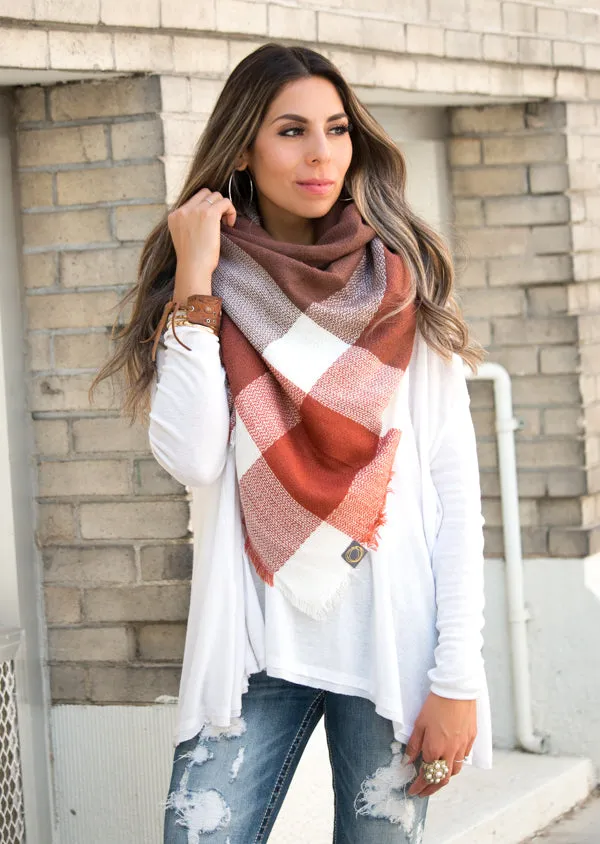 Color Block Blanket Scarf