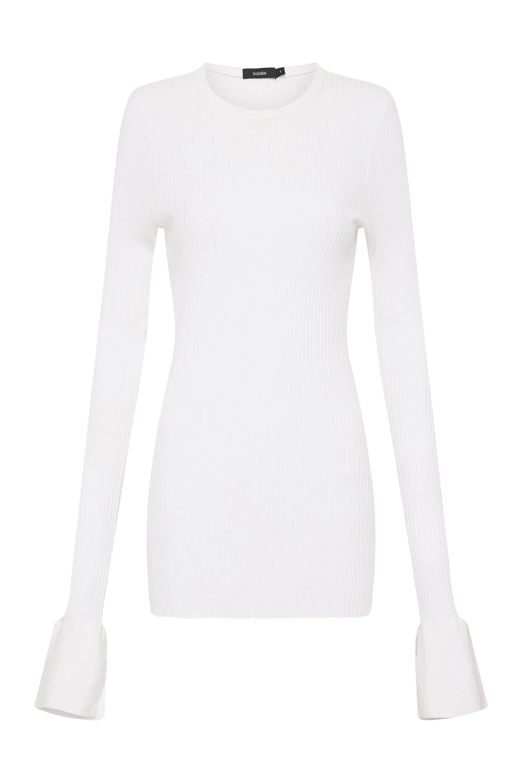 contrast cuff rib long sleeve t.shirt