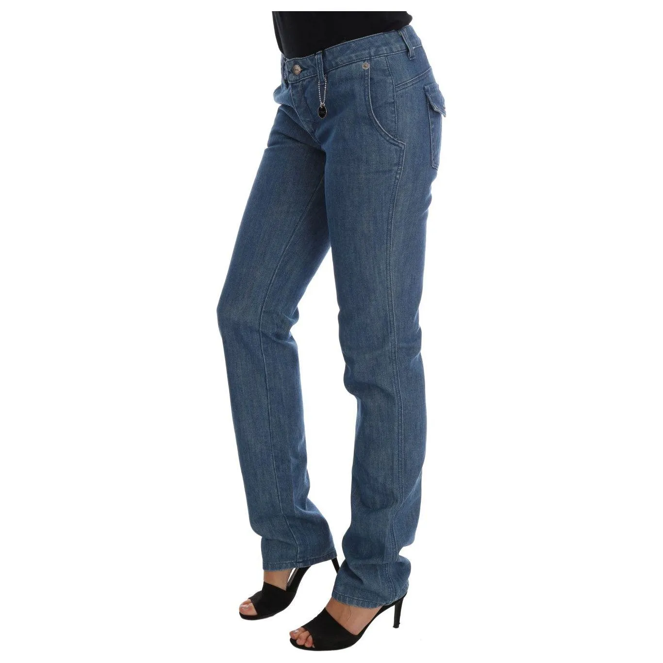 Costume National Super Slim Blue Wash Cotton Jeans