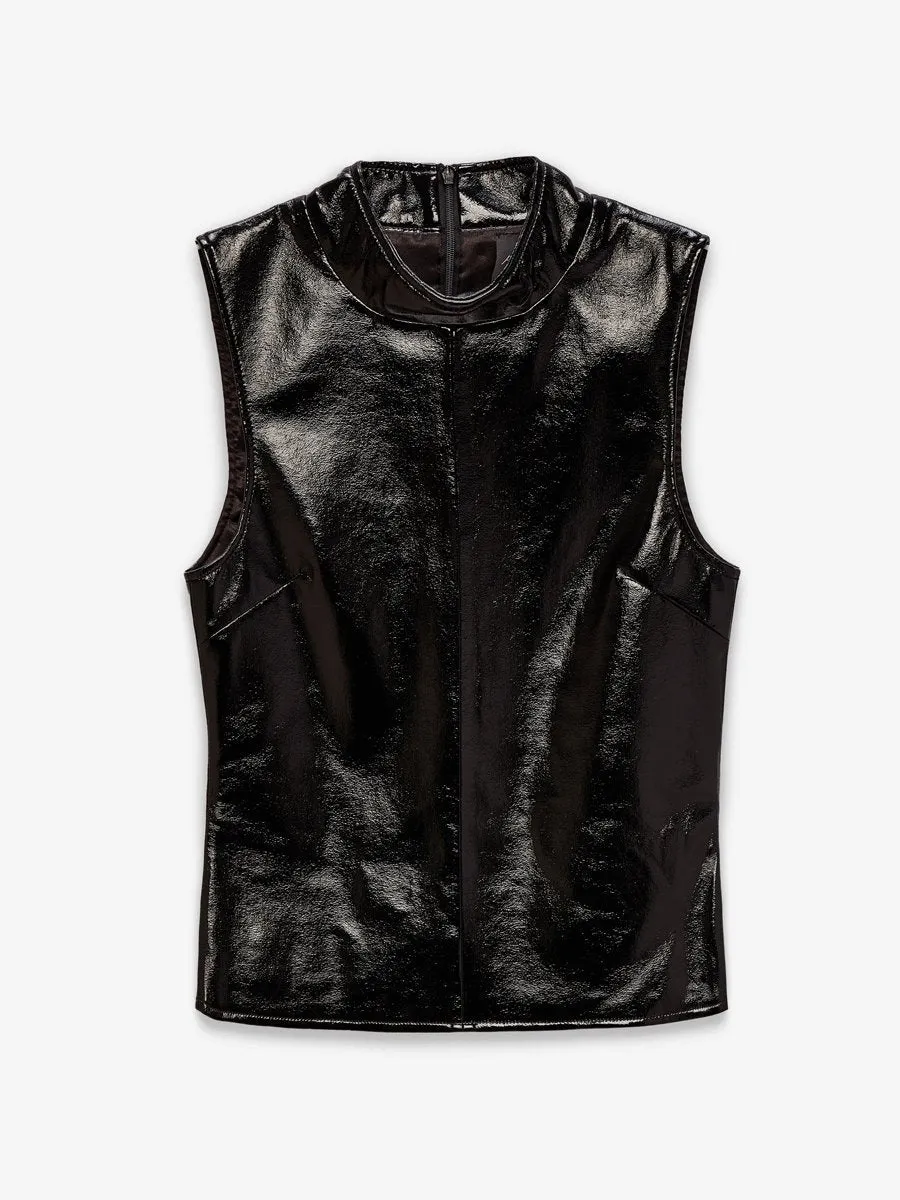 CRAWFORD RECYCLED LEATHER TOP