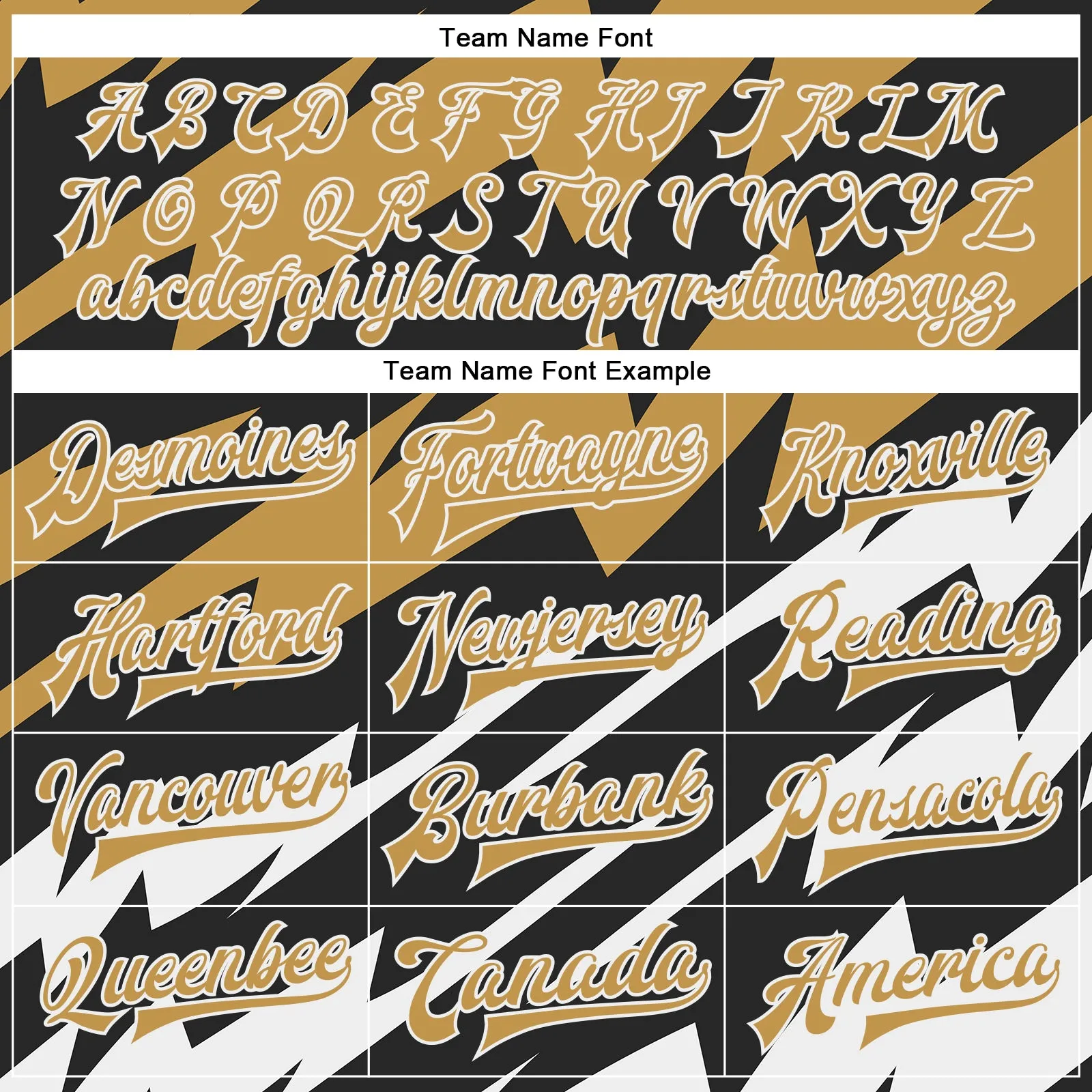 Custom Old Gold Black-White Lightning 3D Pattern Design Bomber Full-Snap Varsity Letterman Jacket