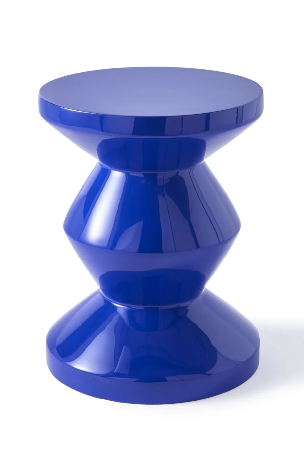 Dark Blue Molded Stool | Pols Potten Zig Zag