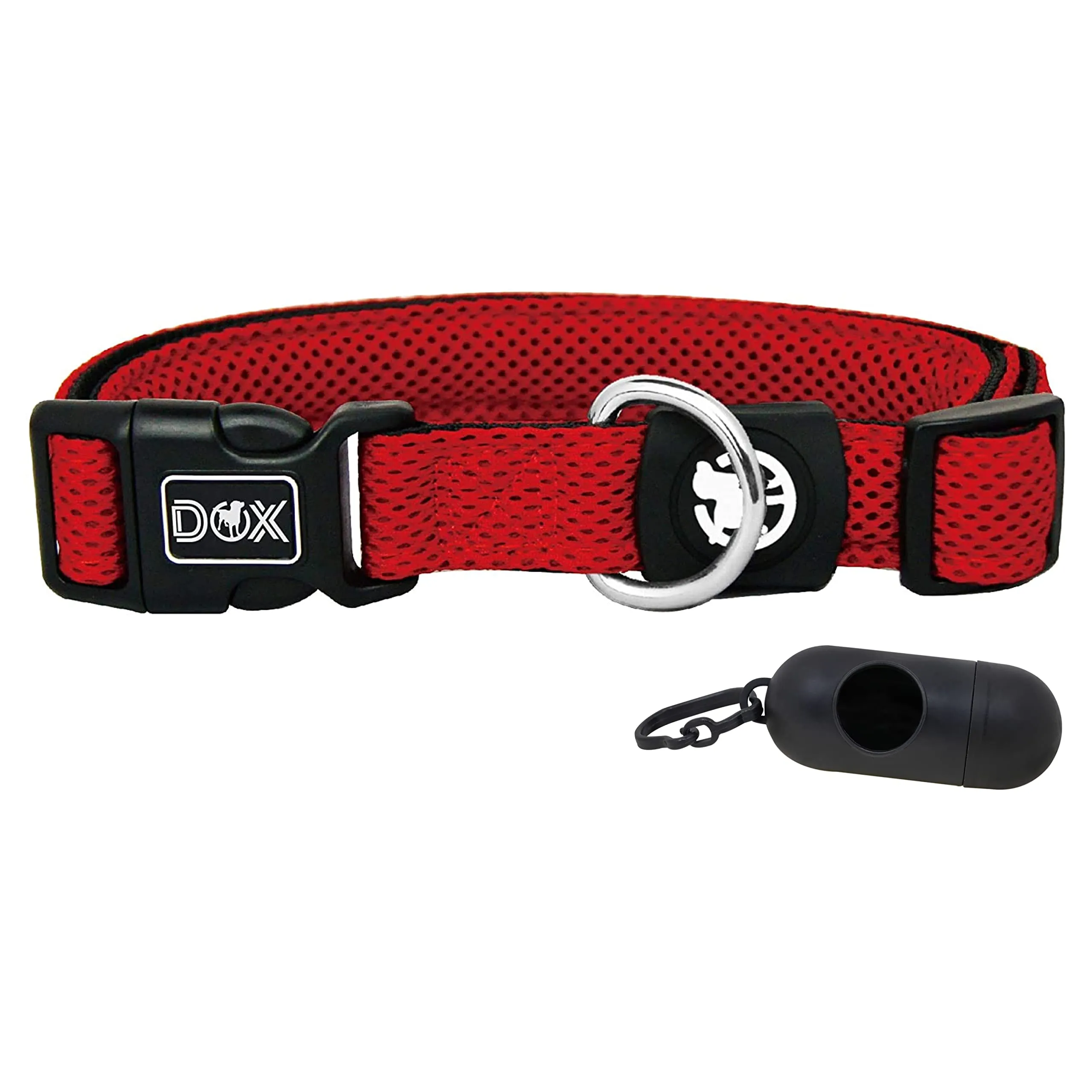 DDOXX Dog Collar Air Mesh, Adjustable, Padded | Many Colors & Sizes | for Small, Medium