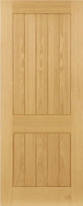 Deanta Ely Oak 2 Panel Pre-Finished FD30 PAS24 Fire Door Set