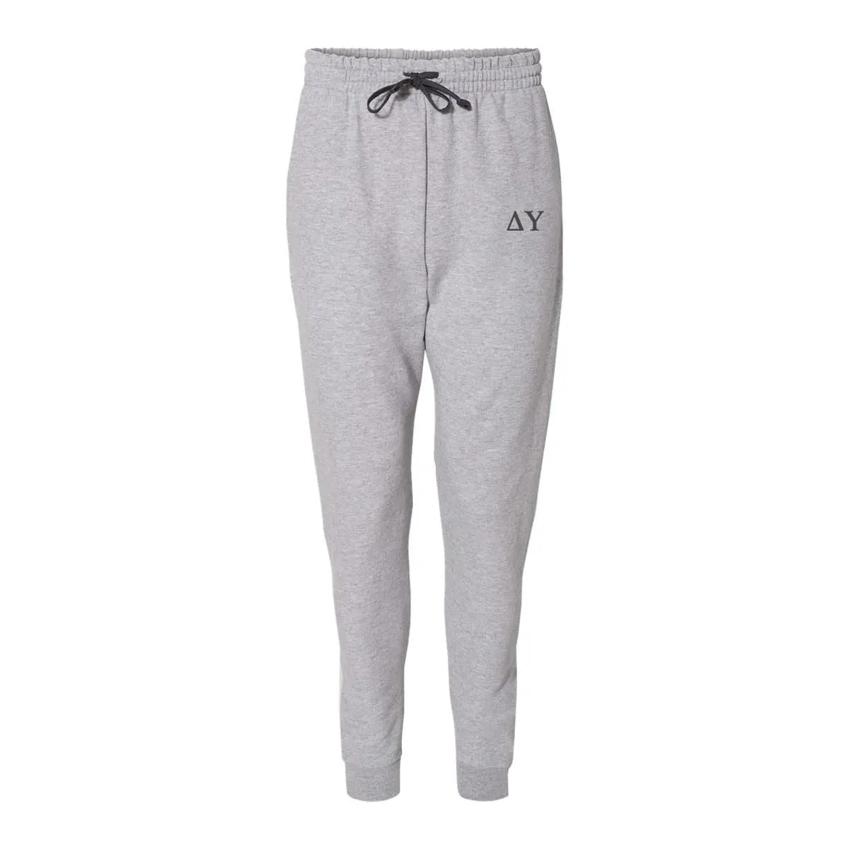 Delta Upsilon Heather Grey Contrast Joggers