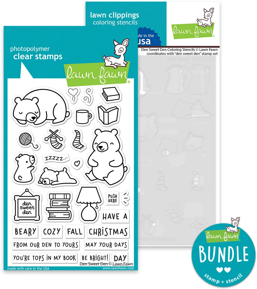 den sweet den (stamp coloring stencil bundle)